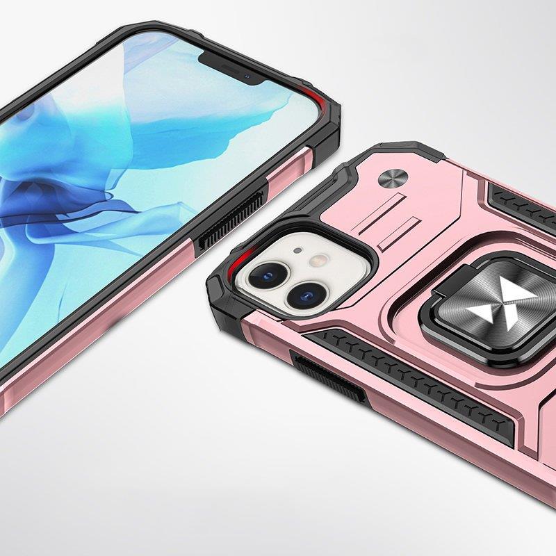 iTok webáruház - Wozinsky Wozinsky Ring Armor iPhone 14 tok arany 2 Wozinsky Ring Armor iPhone 14 case armored cover magnetic holder ring gold