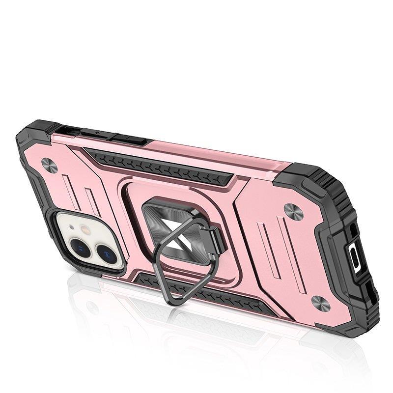 iTok webáruház - Wozinsky Wozinsky Ring Armor iPhone 14 tok arany 3 Wozinsky Ring Armor iPhone 14 case armored cover magnetic holder ring gold