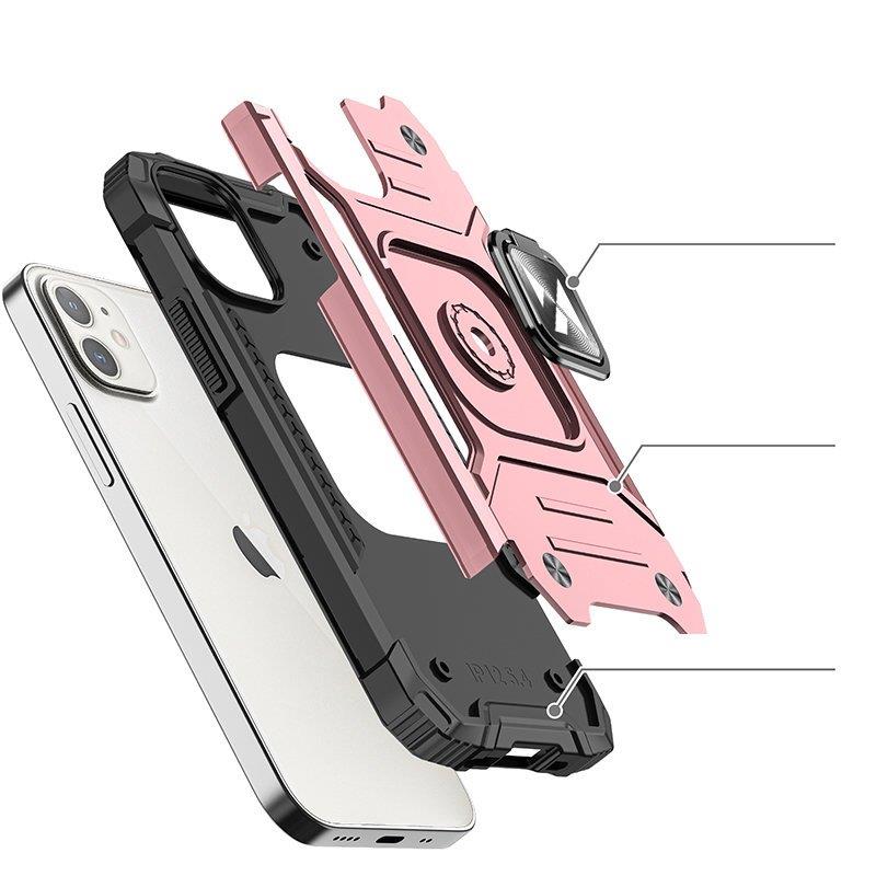 iTok webáruház - Wozinsky Wozinsky Ring Armor iPhone 14 tok arany 4 Wozinsky Ring Armor iPhone 14 case armored cover magnetic holder ring gold