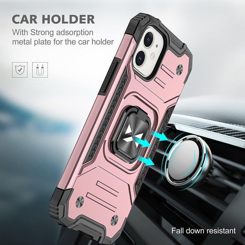 iTok webáruház - Wozinsky Wozinsky Ring Armor iPhone 14 tok arany 6 Wozinsky Ring Armor iPhone 14 case armored cover magnetic holder ring gold