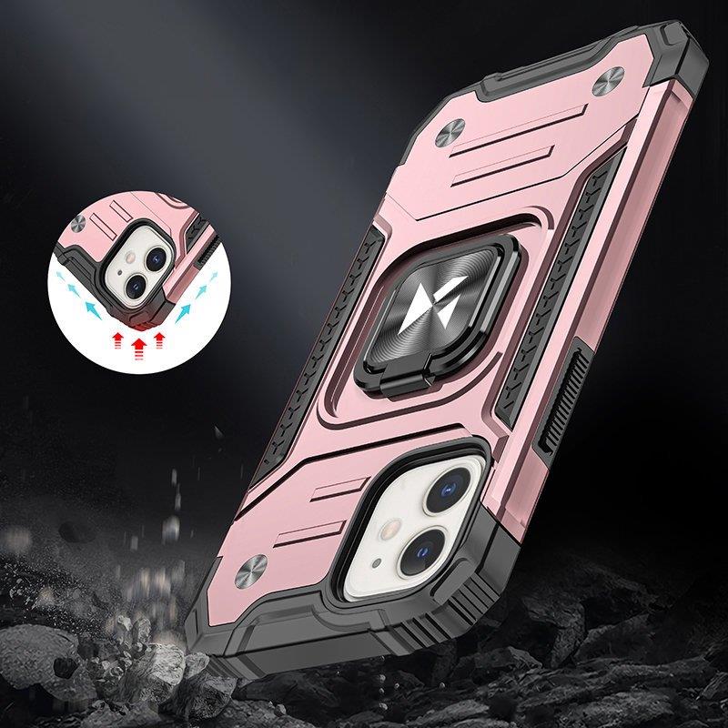 iTok webáruház - Wozinsky Wozinsky Ring Armor iPhone 14 tok arany 7 Wozinsky Ring Armor iPhone 14 case armored cover magnetic holder ring gold