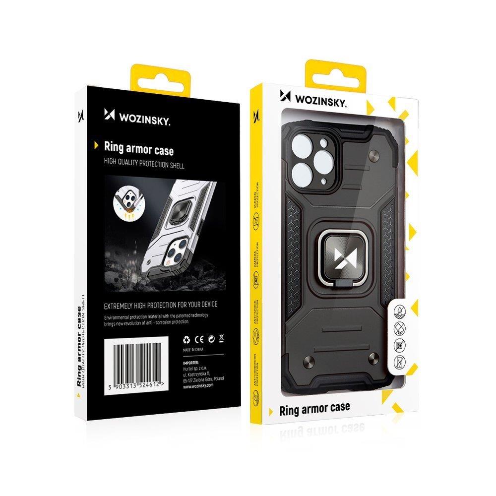 iTok webáruház - Wozinsky Wozinsky Ring Armor iPhone 14 tok arany 8 Wozinsky Ring Armor iPhone 14 case armored cover magnetic holder ring gold