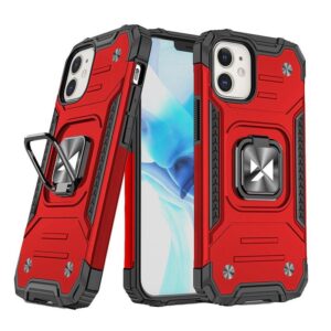 Wozinsky Ring Armor tok iPhone 14 készülékhez, gyűrűs tartóval, piros