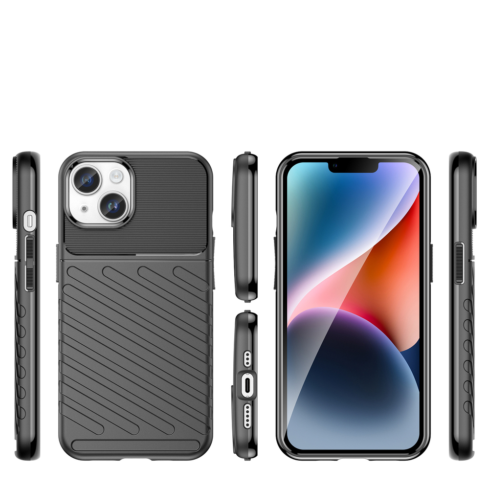 iTok webáruház - Hurtel Thunder Case iPhone 14 ütésálló tok fekete 2 Thunder Case iPhone 14 armored case black