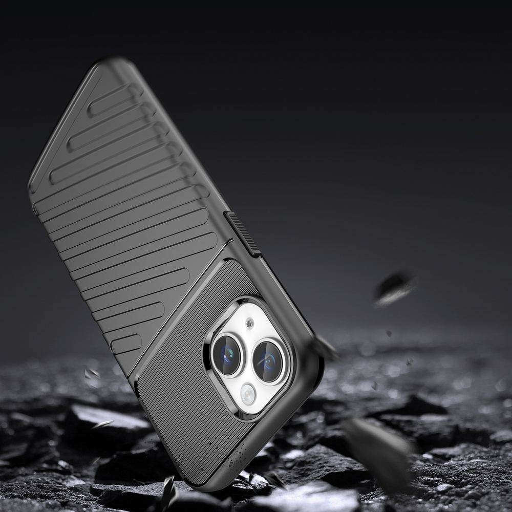 iTok webáruház - Hurtel Thunder Case iPhone 14 ütésálló tok fekete 3 Thunder Case iPhone 14 armored case black