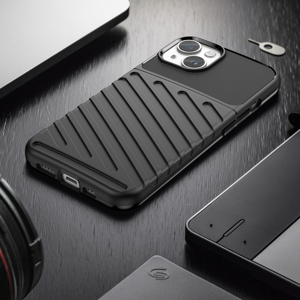 iTok webáruház - Hurtel Thunder Case iPhone 14 ütésálló tok fekete 7 Thunder Case iPhone 14 armored case black