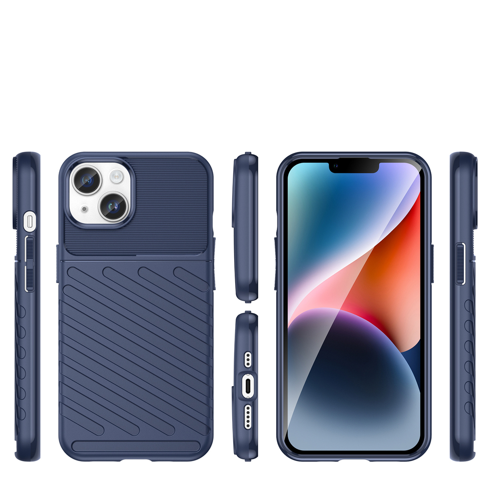 iTok webáruház - Hurtel Thunder Case tok iPhone 14-hez – kék 2 Thunder Case iPhone 14 blue armored case