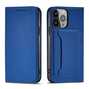 Magnet Card Case könyvtok iPhone 14 készülékhez, kék