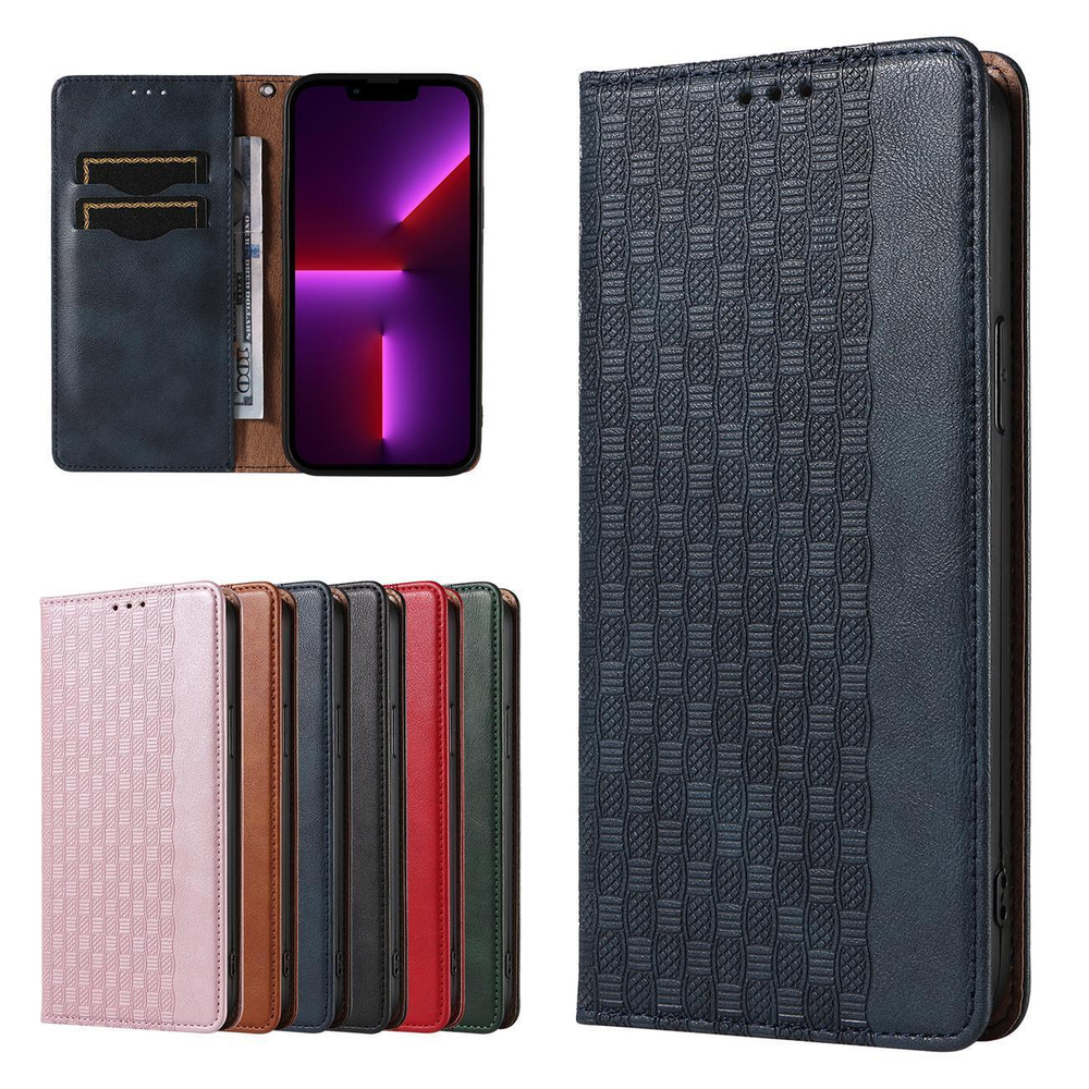 iTok webáruház - Hurtel Magnet Strap Case tok iPhone 14-hez – kék 2 Magnet Strap Case Case for iPhone 14 Flip Wallet Mini Lanyard Stand Blue