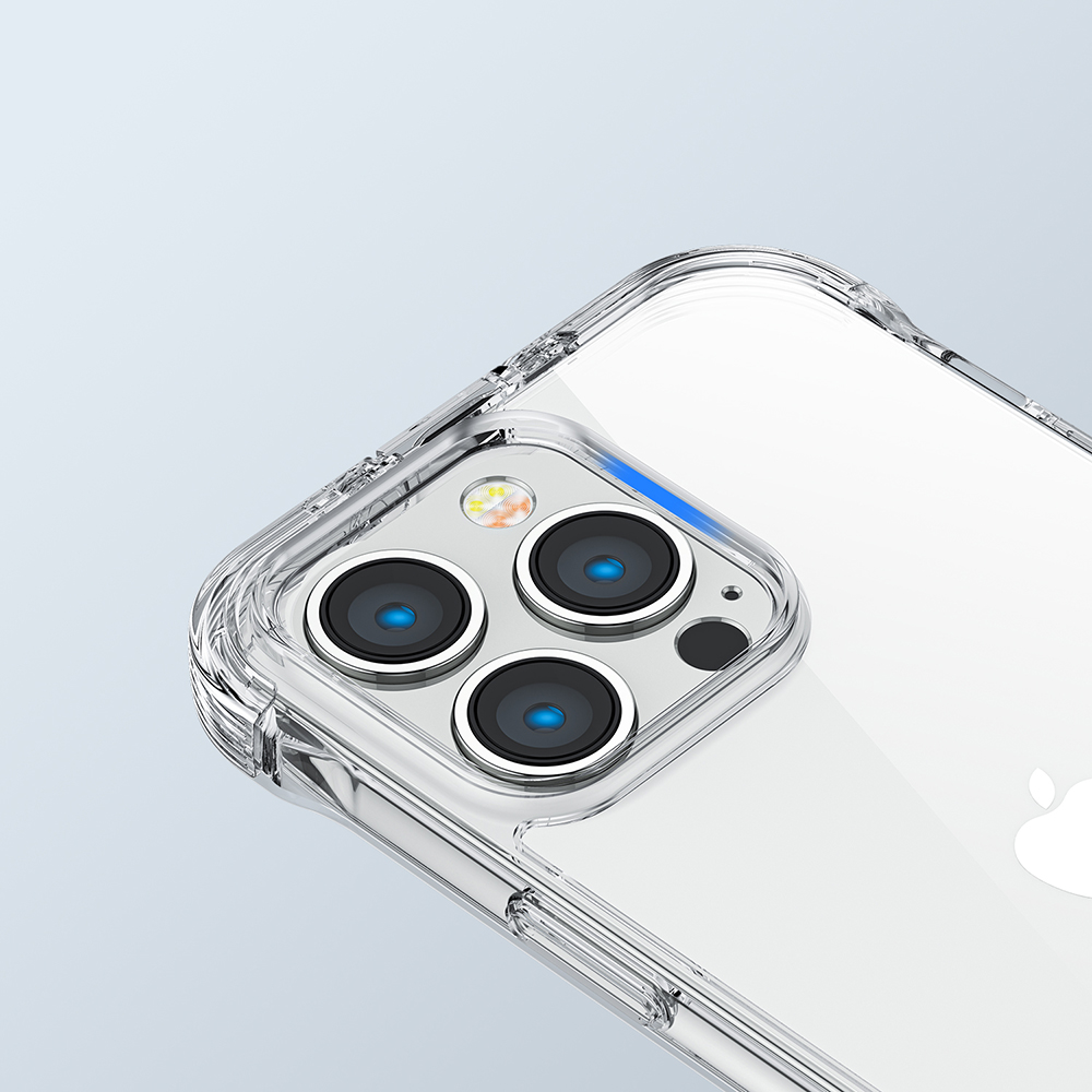 iTok webáruház - Joyroom Joyroom Defender Series tok iPhone 14 készülékhez, állvánnyal, átlátszó (JR-14H1) 4 Joyroom Defender Series Case Cover for iPhone 14 Armored Hook Cover Stand Clear (JR-14H1)