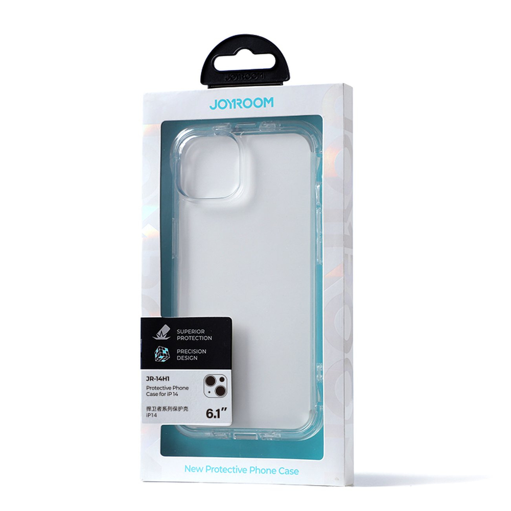 iTok webáruház - Joyroom Joyroom Defender Series tok iPhone 14 készülékhez, állvánnyal, átlátszó (JR-14H1) 5 Joyroom Defender Series Case Cover for iPhone 14 Armored Hook Cover Stand Clear (JR-14H1)