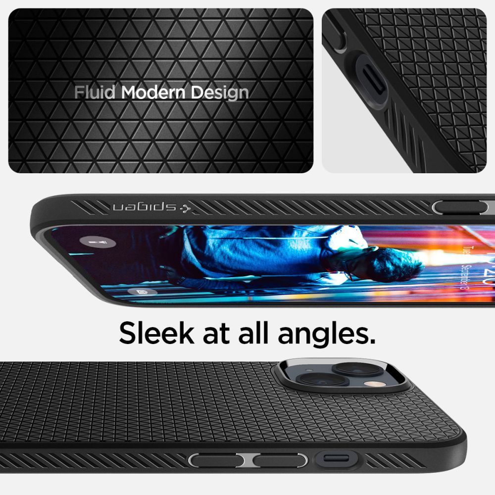 iTok webáruház - Spigen Spigen Liquid Air iPhone 14 tok (matt fekete) 8 Spigen Liquid Air iPhone 14 Case (matt fekete)