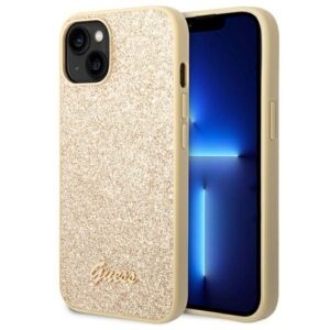Guess GUHCP14SHGGSHD Glitter Script tok iPhone 14 készülékhez – arany