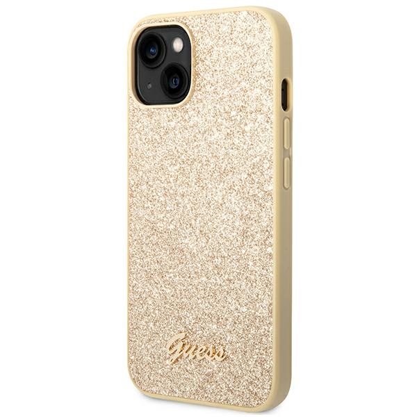 iTok webáruház - Guess Guess GUHCP14SHGGSHD Glitter Script tok iPhone 14 készülékhez – arany 2 Guess GUHCP14SHGGSHD iPhone 14 6.1" gold/gold hard case Glitter Script
