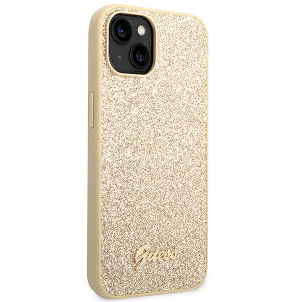iTok webáruház - Guess Guess GUHCP14SHGGSHD Glitter Script tok iPhone 14 készülékhez – arany 4 Guess GUHCP14SHGGSHD iPhone 14 6.1" gold/gold hard case Glitter Script