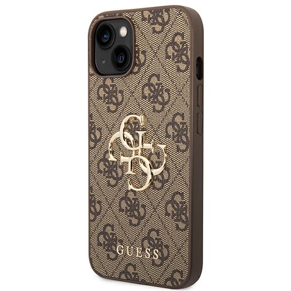 iTok webáruház - Guess Guess 4G Big Metal Logo tok iPhone 14 készülékhez (barna) 2 Guess 4G Big Metal Logo Case for iPhone 14 (barna)