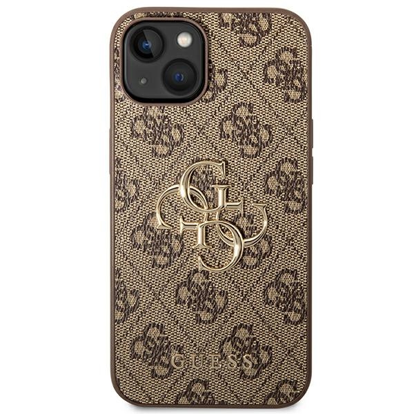 iTok webáruház - Guess Guess 4G Big Metal Logo tok iPhone 14 készülékhez (barna) 3 Guess 4G Big Metal Logo Case for iPhone 14 (barna)