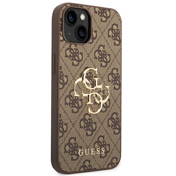 iTok webáruház - Guess Guess 4G Big Metal Logo tok iPhone 14 készülékhez (barna) 4 Guess 4G Big Metal Logo Case for iPhone 14 (barna)