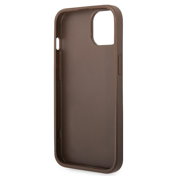 iTok webáruház - Guess Guess 4G Big Metal Logo tok iPhone 14 készülékhez (barna) 7 Guess 4G Big Metal Logo Case for iPhone 14 (barna)