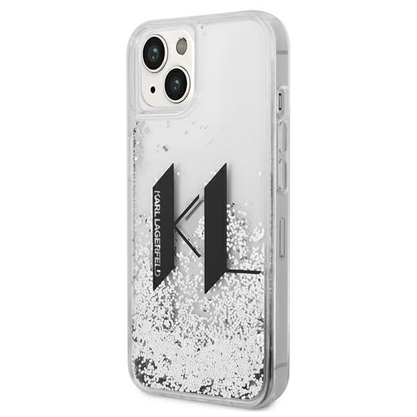 iTok webáruház - Karl Lagerfeld Karl Lagerfeld Liquid Glitter Big KL tok iPhone 14 (ezüst) 2 Karl Lagerfeld Liquid Glitter Big KL case for iPhone 14 (ezüst)