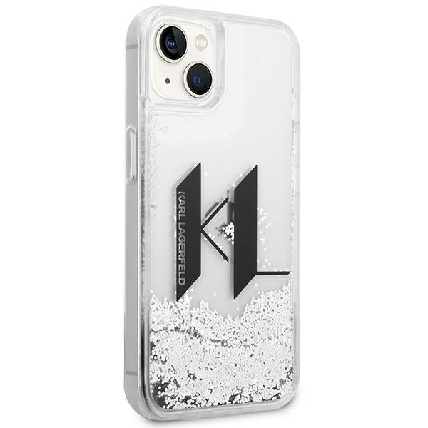 iTok webáruház - Karl Lagerfeld Karl Lagerfeld Liquid Glitter Big KL tok iPhone 14 (ezüst) 4 Karl Lagerfeld Liquid Glitter Big KL case for iPhone 14 (ezüst)
