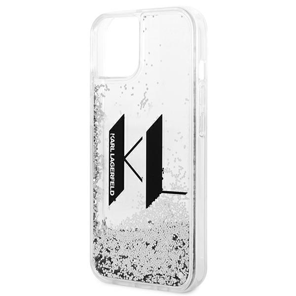 iTok webáruház - Karl Lagerfeld Karl Lagerfeld Liquid Glitter Big KL tok iPhone 14 (ezüst) 6 Karl Lagerfeld Liquid Glitter Big KL case for iPhone 14 (ezüst)
