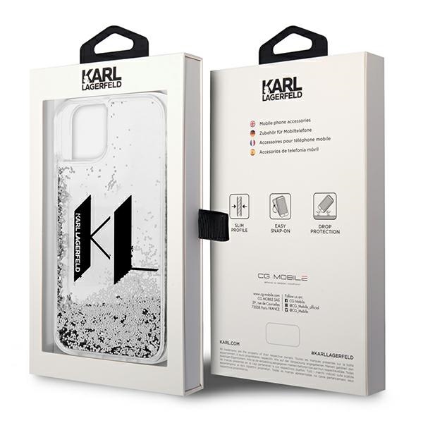 iTok webáruház - Karl Lagerfeld Karl Lagerfeld Liquid Glitter Big KL tok iPhone 14 (ezüst) 8 Karl Lagerfeld Liquid Glitter Big KL case for iPhone 14 (ezüst)