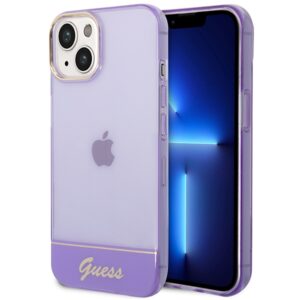 Guess Translucent tok iPhone 14 6,1 hüvelykes készülékhez (lila)
