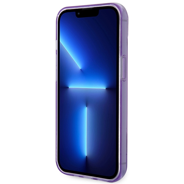 iTok webáruház - Guess Guess Translucent tok iPhone 14 6,1 hüvelykes készülékhez (lila) 5 Guess Translucent iPhone 14 6.1" Case (lila)