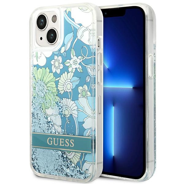 iTok webáruház - Guess Guess GUHCP14SLFLSN Flower Liquid Glitter tok iPhone 14 készülékhez 1 Guess GUHCP14SLFLSN iPhone 14 6.1 "green / green hardcase Flower Liquid Glitter