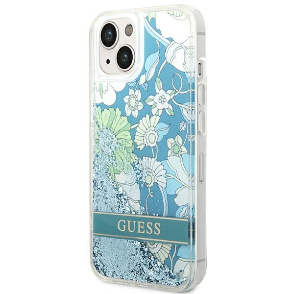 iTok webáruház - Guess Guess GUHCP14SLFLSN Flower Liquid Glitter tok iPhone 14 készülékhez 2 Guess GUHCP14SLFLSN iPhone 14 6.1 "green / green hardcase Flower Liquid Glitter