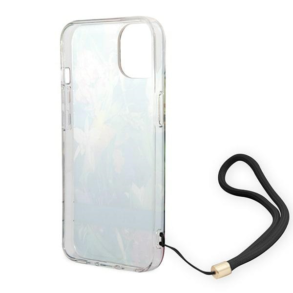 iTok webáruház - Guess Guess GUOHCP14SHFLSB Flower Strap kék tok iPhone 14 6,1 hüvelykhez 6 Guess GUOHCP14SHFLSB iPhone 14 6.1 "blue / blue hardcase Flower Strap
