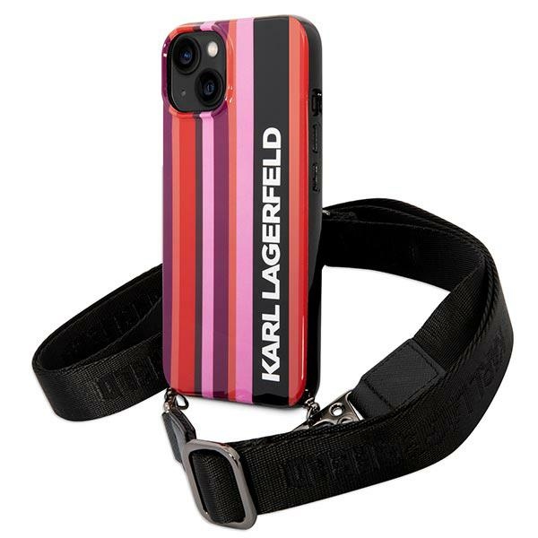 iTok webáruház - Karl Lagerfeld Karl Lagerfeld KLHCP14SSTSTP Color Stripes Strap tok iPhone 14 6.1 készülékhez 1 Karl Lagerfeld KLHCP14SSTSTP iPhone 14 6.1 "hardcase pink / pink Color Stripes Strap