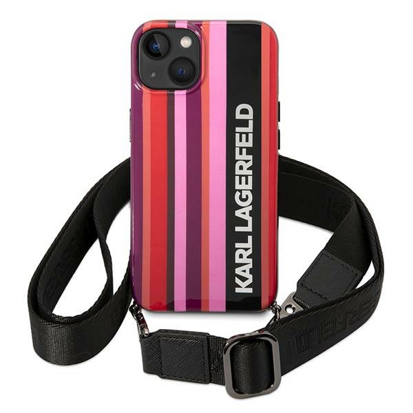 iTok webáruház - Karl Lagerfeld Karl Lagerfeld KLHCP14SSTSTP Color Stripes Strap tok iPhone 14 6.1 készülékhez 2 Karl Lagerfeld KLHCP14SSTSTP iPhone 14 6.1 "hardcase pink / pink Color Stripes Strap