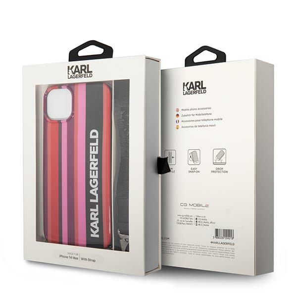 iTok webáruház - Karl Lagerfeld Karl Lagerfeld KLHCP14SSTSTP Color Stripes Strap tok iPhone 14 6.1 készülékhez 7 Karl Lagerfeld KLHCP14SSTSTP iPhone 14 6.1 "hardcase pink / pink Color Stripes Strap