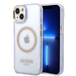 Guess GUHMP14SHTCMU iPhone 14 tok – lila/arany, MagSafe