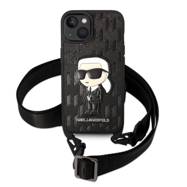 iTok webáruház - Karl Lagerfeld Karl Lagerfeld KLHCP14SSTKMK iPhone 14 6,1 hüvelykes fekete keménytok – Monogram Ikonik Patch 2 Karl Lagerfeld KLHCP14SSTKMK iPhone 14 6.1" black/black hardcase Monogram Ikonik Patch