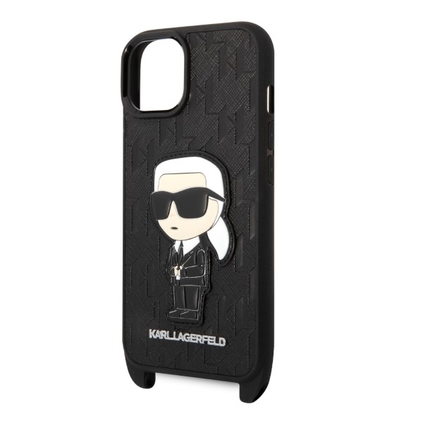 iTok webáruház - Karl Lagerfeld Karl Lagerfeld KLHCP14SSTKMK iPhone 14 6,1 hüvelykes fekete keménytok – Monogram Ikonik Patch 5 Karl Lagerfeld KLHCP14SSTKMK iPhone 14 6.1" black/black hardcase Monogram Ikonik Patch