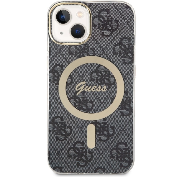 iTok webáruház - Guess Guess 4G MagSafe tok iPhone 14 készülékhez (fekete) 2 Guess 4G MagSafe case for iPhone 14 (fekete)