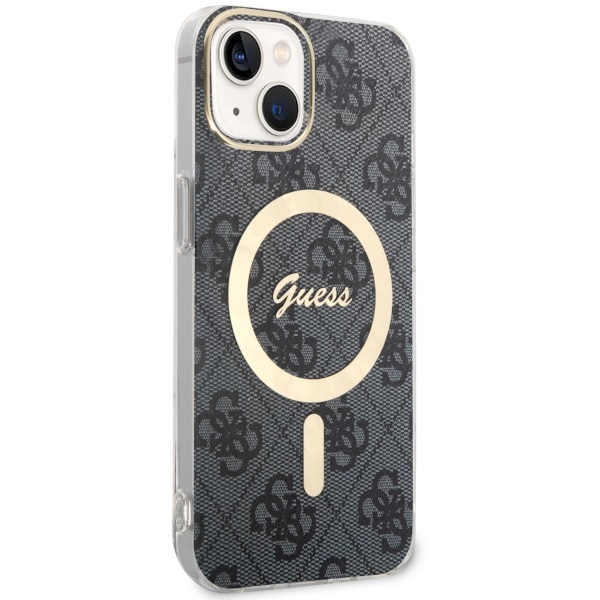 iTok webáruház - Guess Guess 4G MagSafe tok iPhone 14 készülékhez (fekete) 3 Guess 4G MagSafe case for iPhone 14 (fekete)