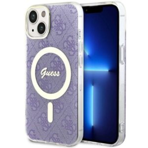 Guess 4G MagSafe tok iPhone 14 készülékhez (lila)