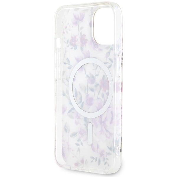 iTok webáruház - Guess Guess Flower MagSafe tok iPhone 14-hez (átlátszó) 7 Guess Flower MagSafe case for iPhone 14 (átlátszó)