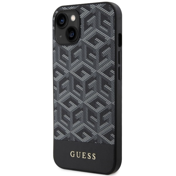 iTok webáruház - Guess Guess GUHMP14SHGCFSEK G Cube Stripes MagSafe tok iPhone 14 készülékhez – fekete 2 Guess GUHMP14SHGCFSEK iPhone 14 6.1" black/black hardcase GCube Stripes MagSafe