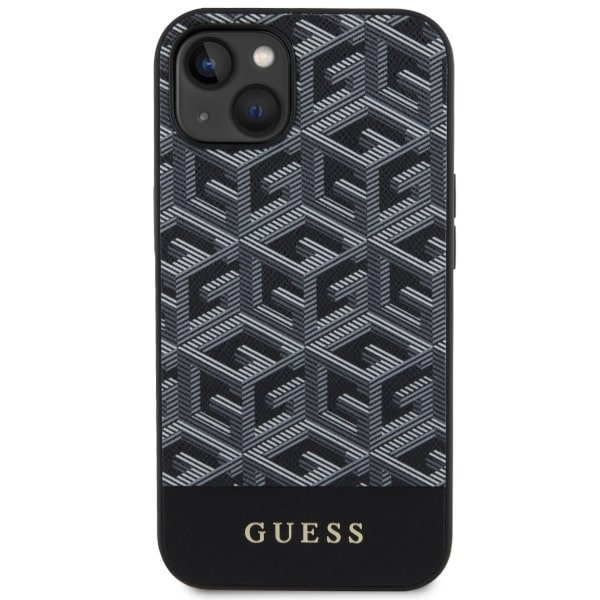 iTok webáruház - Guess Guess GUHMP14SHGCFSEK G Cube Stripes MagSafe tok iPhone 14 készülékhez – fekete 3 Guess GUHMP14SHGCFSEK iPhone 14 6.1" black/black hardcase GCube Stripes MagSafe