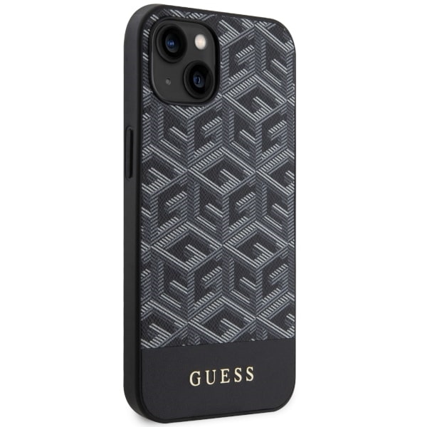 iTok webáruház - Guess Guess GUHMP14SHGCFSEK G Cube Stripes MagSafe tok iPhone 14 készülékhez – fekete 4 Guess GUHMP14SHGCFSEK iPhone 14 6.1" black/black hardcase GCube Stripes MagSafe