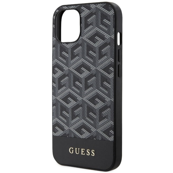 iTok webáruház - Guess Guess GUHMP14SHGCFSEK G Cube Stripes MagSafe tok iPhone 14 készülékhez – fekete 6 Guess GUHMP14SHGCFSEK iPhone 14 6.1" black/black hardcase GCube Stripes MagSafe