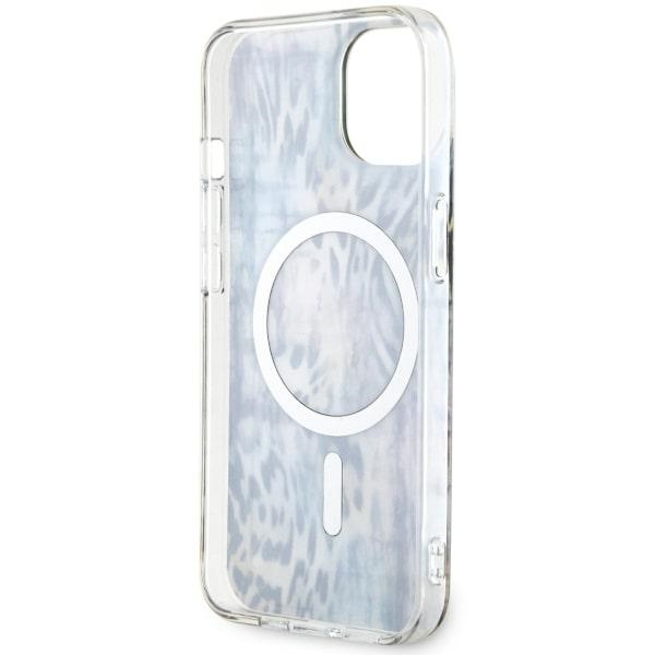 iTok webáruház - Guess Guess Leopard MagSafe tok iPhone 14 készülékhez (kék) 7 Guess Leopard MagSafe case for iPhone 14 (kék)