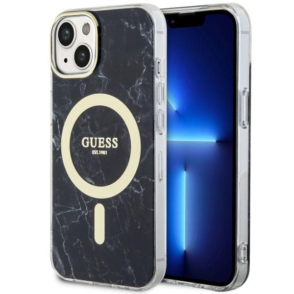 iTok webáruház - Guess Guess GUHMP14SPCUMAK iPhone 14 6,1" fekete Marble MagSafe tok 1 Guess GUHMP14SPCUMAK iPhone 14 6.1" black/black hardcase Marble MagSafe
