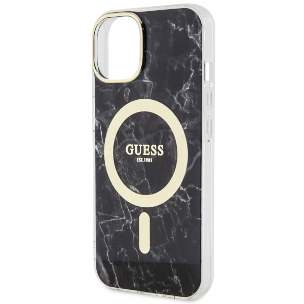 iTok webáruház - Guess Guess GUHMP14SPCUMAK iPhone 14 6,1" fekete Marble MagSafe tok 6 Guess GUHMP14SPCUMAK iPhone 14 6.1" black/black hardcase Marble MagSafe