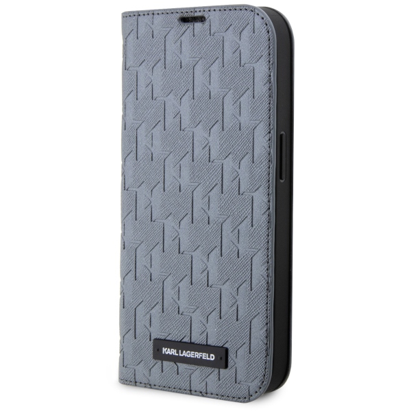 iTok webáruház - Karl Lagerfeld Karl Lagerfeld KLBKP14SSAKLHPG könyvtok iPhone 14 6,1 hüvelykhez, Saffiano Monogram, ezüst 1 Karl Lagerfeld KLBKP14SSAKLHPG iPhone 14 6.1" bookcase silver/silver Saffiano Monogram
